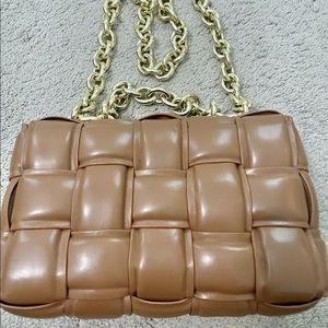 Leather Woven Chain Bag Shoulder Bag